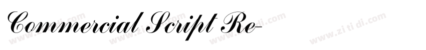 Commercial Script Re字体转换